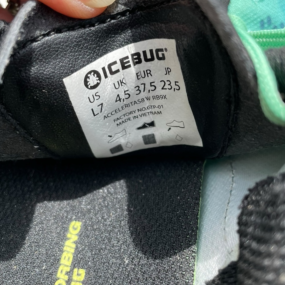 Icebug Acceleritas8 Minimalistic High Traction Running Shoe Blue Green Size 7 - Picture 7 of 10